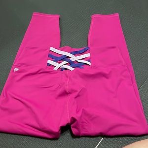 Fabletics Kessler High Waisted Strappy 7/8 Legging Vivid Purple Powerhold